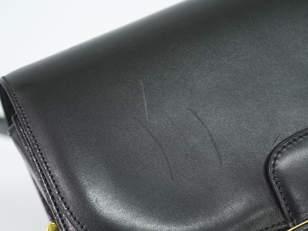 Celine Carriage Shoulder Bag Leather Black — view 7