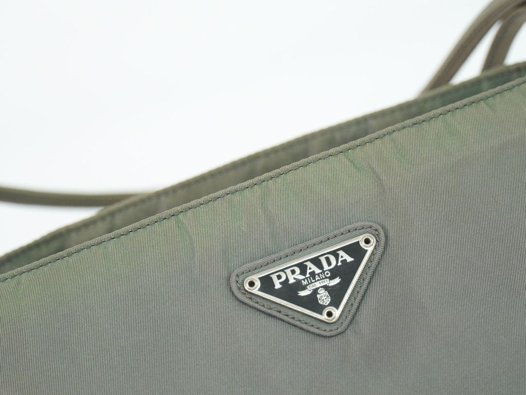 Prada Nylon Tote Khaki — view 7