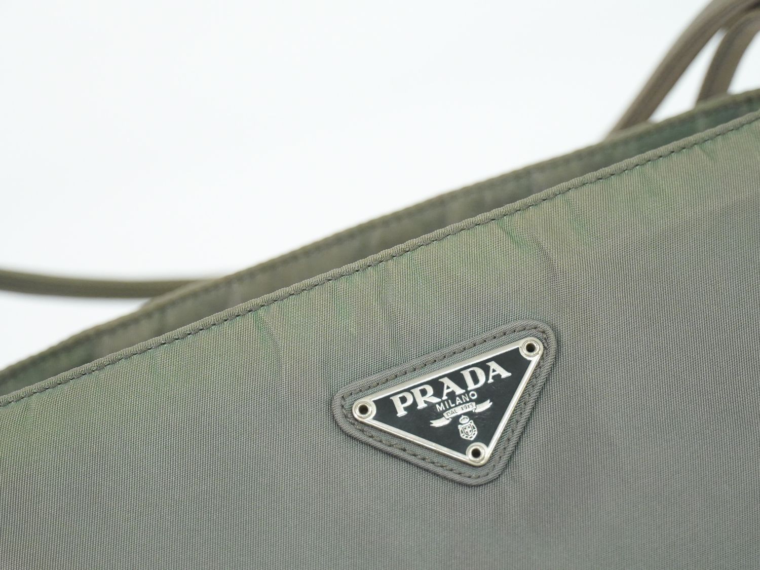 Prada Nylon Tote Khaki — view 7