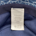 Gucci Hat Bucket Hat GG Jacquard M Denim Cotton Blue Brown — view 8