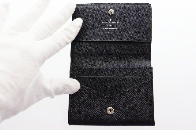 Louis Vuitton Card Case Envelope Carte de Visite NM Taiga Leather Business — view 7