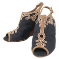 Hermes Denim Leather Sandals
