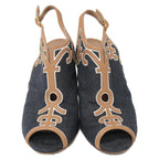 Hermes Denim Leather Sandals — view 2