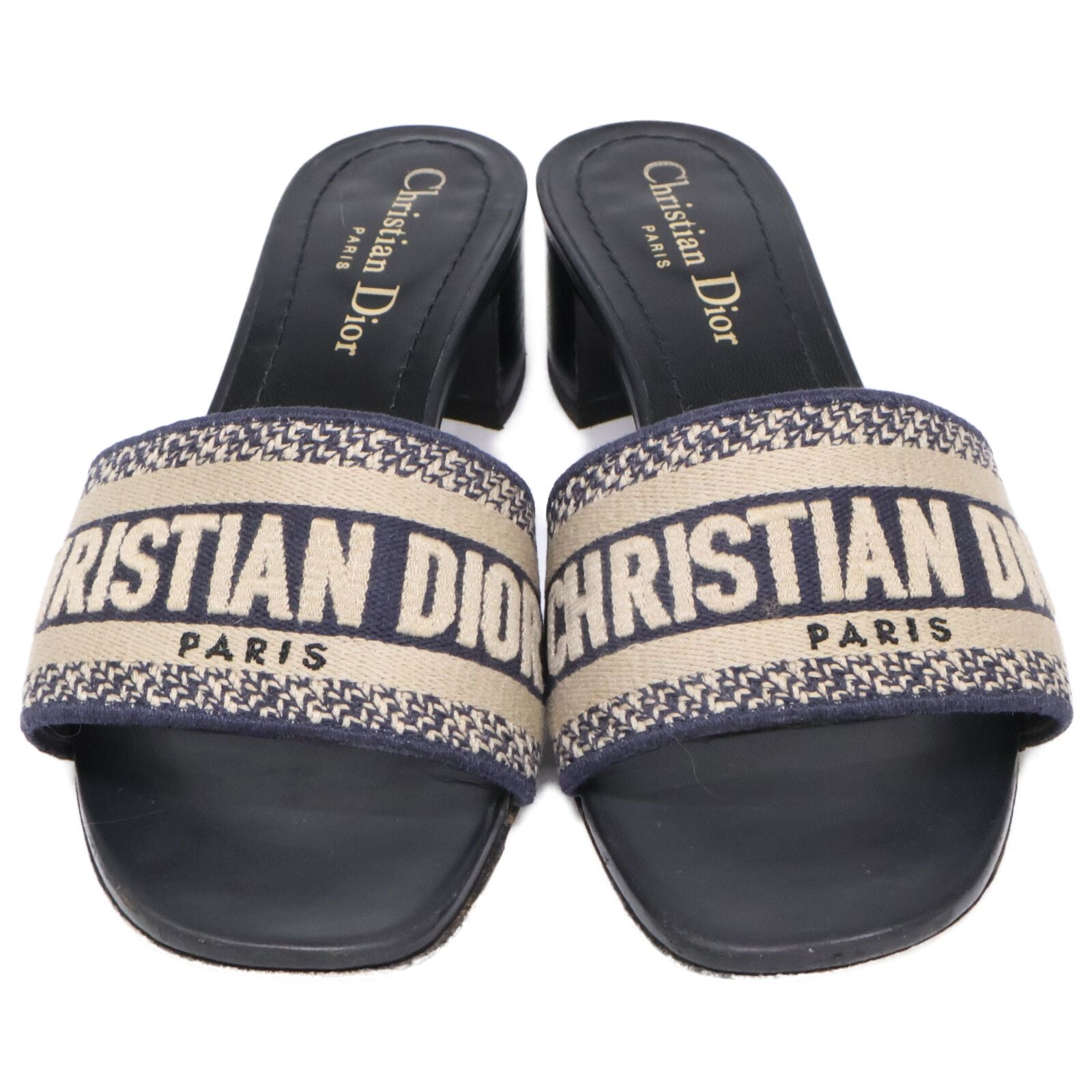 Dior Dway Logo Embroidery Heels — view 2