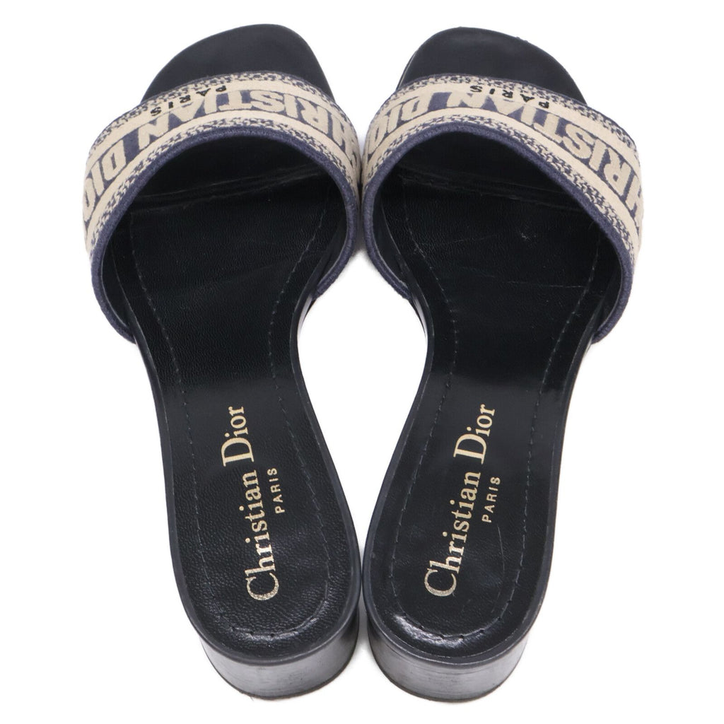 Dior Dway Logo Embroidery Heels — view 6