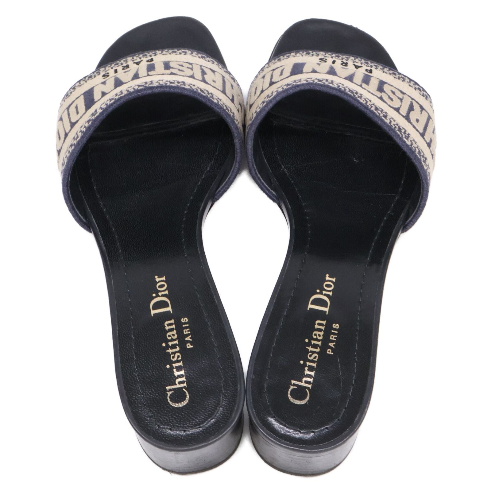 Dior Dway Logo Embroidery Heels — view 6