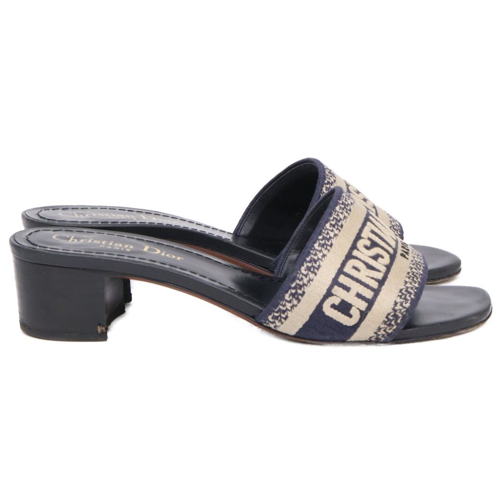 Dior Dway Logo Embroidery Heels — view 5