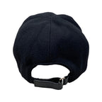 Prada Hat Logo Embroidery Baseball Cap M Wool Black — view 4