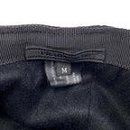 Prada Hat Logo Embroidery Baseball Cap M Wool Black — view 9