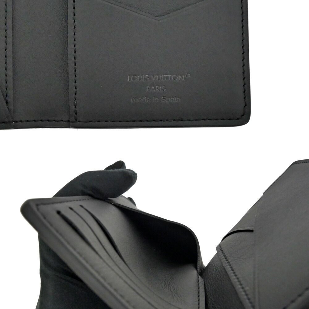Louis Vuitton Card Case Organizer de Poche Black Monogram Shadow Holder — view 9