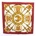 Hermes Carre 90 Caty Ancient Egypt Scarab Pectral Scarf Silk Red White TK