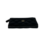 Chanel Box and Seal Fragment Case Quilted CC Logo Caviar Leather Coin Black — view 6
