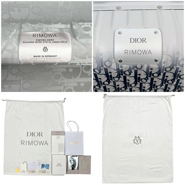 Dior Rimowa Suitcase Cabin Silver Navy Indigo Oblique 925.90 Carry Case 4 — view 4