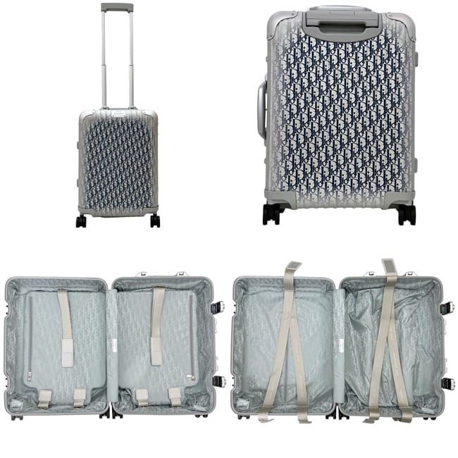 Dior Rimowa Suitcase Cabin Silver Navy Indigo Oblique 925.90 Carry Case 4 — view 3