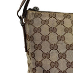 Gucci Shoulder Bag Beige Brown GG Canvas — view 7