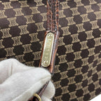 Celine Tote Bittersweet Brown Macadam Canvas Leather — view 9