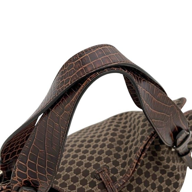 Celine Tote Bittersweet Brown Macadam Canvas Leather — view 7