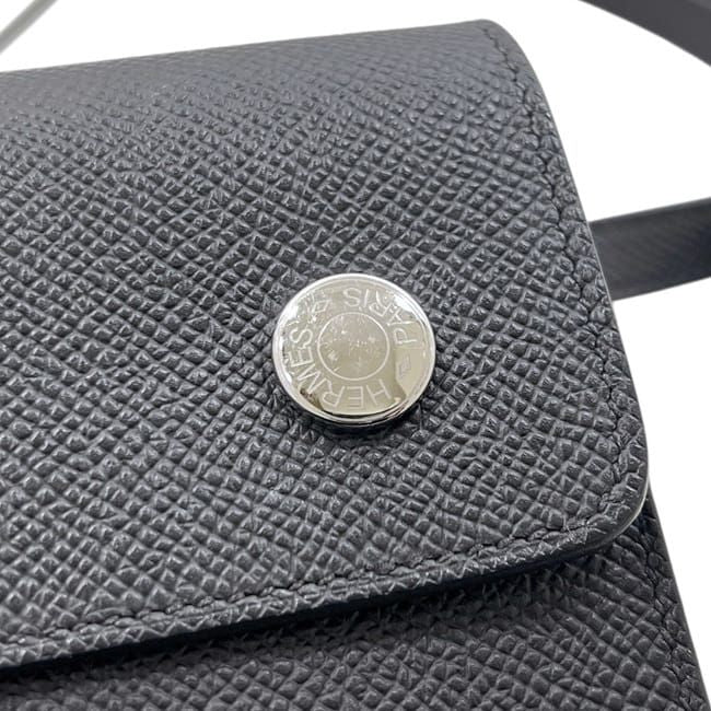 Hermes Shoulder Bag Naptogo Black Leather Epsom — view 7
