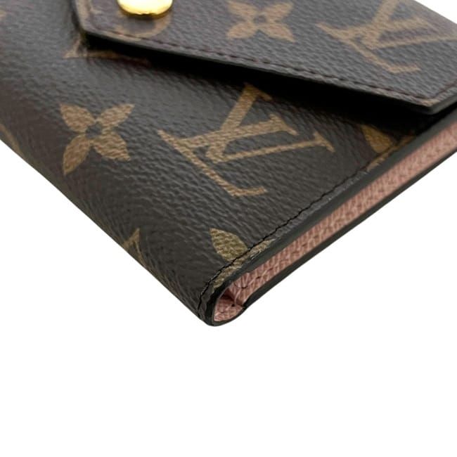 Louis Vuitton Trifold Wallet Portefeuille Victorine Brown Pink Rosevalerine — view 8