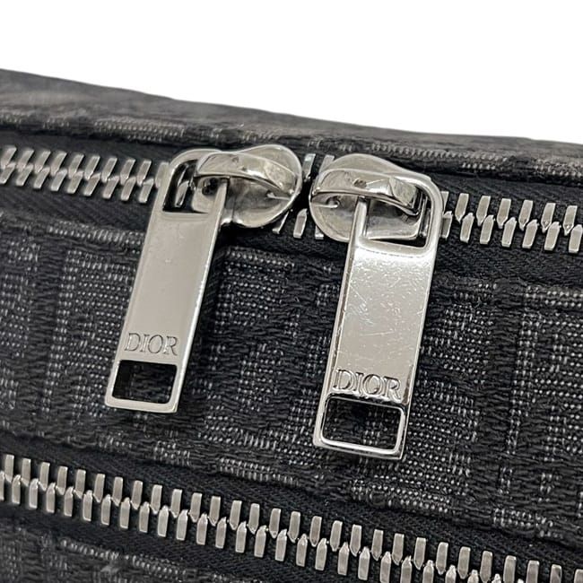 Dior Shoulder Bag Safari Messenger Black Oblique Crossbody Canvas Leather — view 7