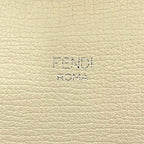 Fendi 2-Way Shoulder Bag Visible Beige Brown Black White Leather — view 6