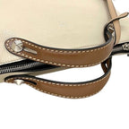 Fendi 2-Way Shoulder Bag Visible Beige Brown Black White Leather — view 8