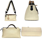 Fendi 2-Way Shoulder Bag Visible Beige Brown Black White Leather — view 2