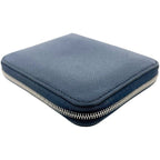 Hermes Coin Case Azap Compact Silk in Navy Wallet Purse Leather — view 6
