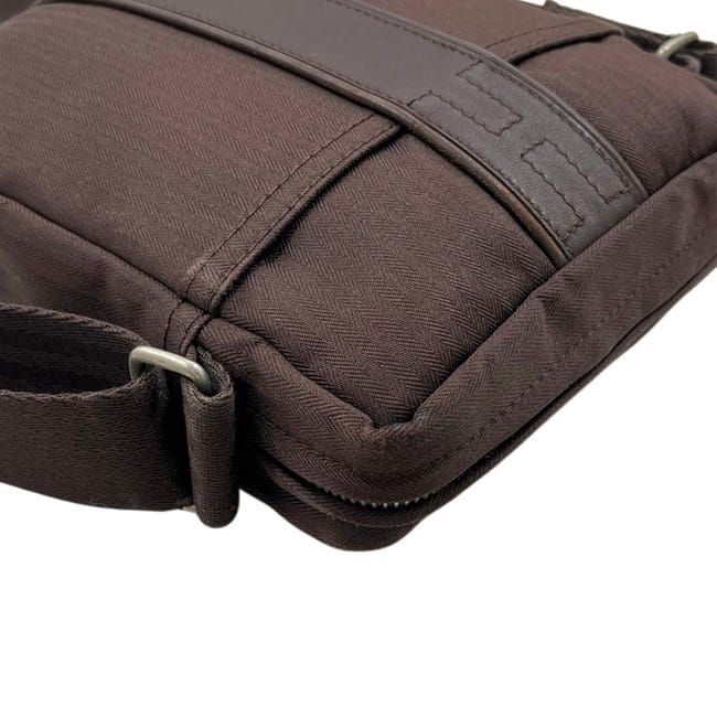 Hermes Shoulder Bag Acapulco Bandouliere PM Brown Crossbody Canvas Leather — view 8
