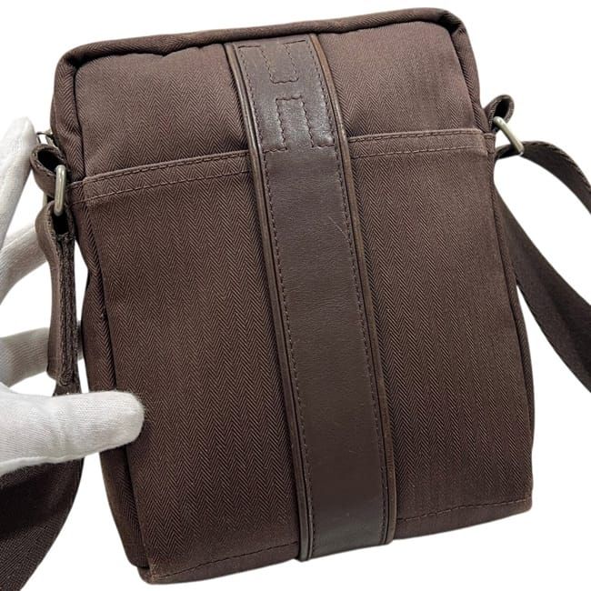 Hermes Shoulder Bag Acapulco Bandouliere PM Brown Crossbody Canvas Leather — view 5