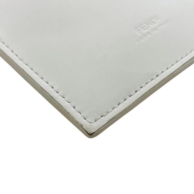 Fendi Phone Pouch White Beige 219 Case Leather — view 5
