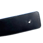 Louis Vuitton Belt Ceinture LV Line Black Blue Monogram Eclipse Reversible — view 8
