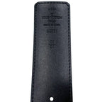 Louis Vuitton Belt Ceinture LV Line Black Blue Monogram Eclipse Reversible — view 6