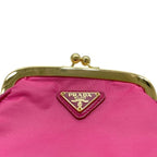 Prada Coin Case Pink Tessuto Kiss Lock Purse Wallet Nylon — view 7