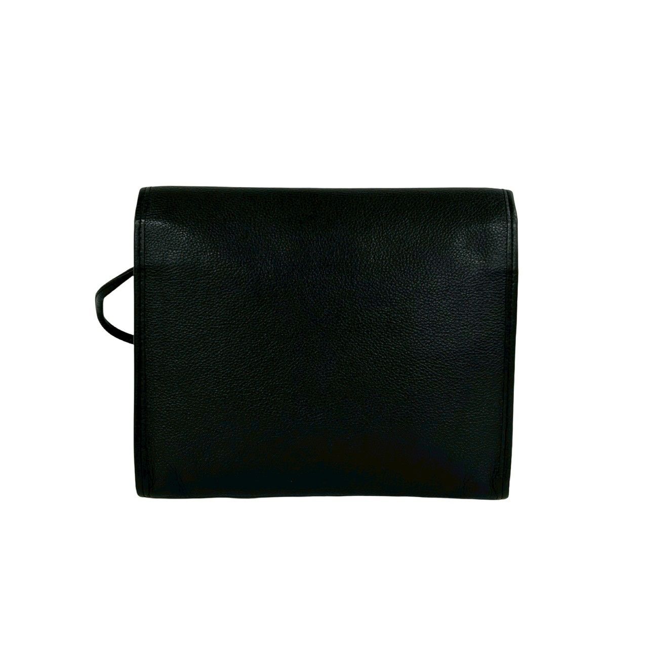 Saint Laurent Vintage YSL Logo Leather Shoulder Bag Black — view 3
