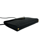 Saint Laurent Vintage YSL Logo Leather Shoulder Bag Black — view 7