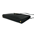 Saint Laurent Vintage YSL Logo Leather Shoulder Bag Black — view 8