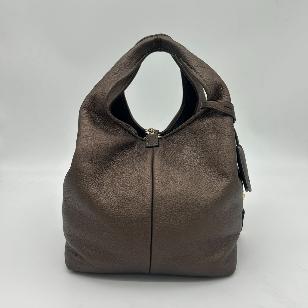Loewe Karie Tote Canvas Leather Gold — view 4