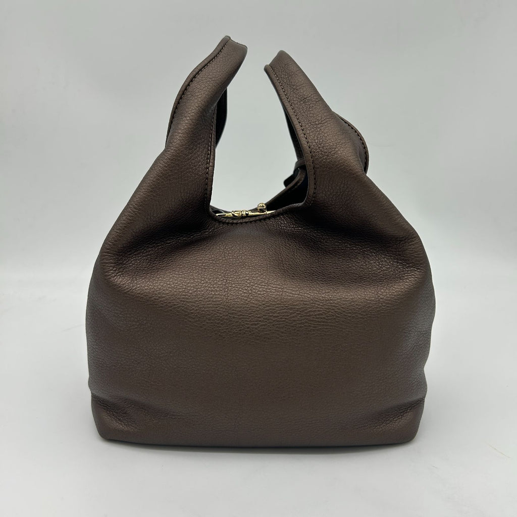 Loewe Karie Tote Canvas Leather Gold — view 3