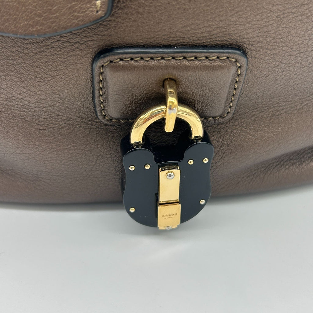 Loewe Karie Tote Canvas Leather Gold — view 6