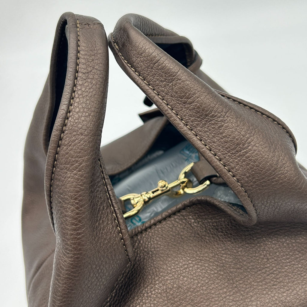 Loewe Karie Tote Canvas Leather Gold — view 9