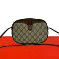 Gucci Vintage Sherry Line GG Logo Leather Shoulder Bag Pochette Brown