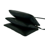 Celine Trio Leather Shoulder Bag Mini Pochette Crossbody Cross Black — view 8