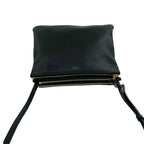 Celine Trio Leather Shoulder Bag Mini Pochette Crossbody Cross Black — view 4