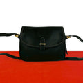Loewe Vintage Anagram Logo Leather Shoulder Bag Pochette Crossbody Black