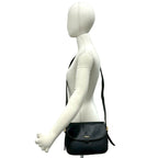 Loewe Vintage Anagram Logo Leather Shoulder Bag Pochette Crossbody Black — view 2