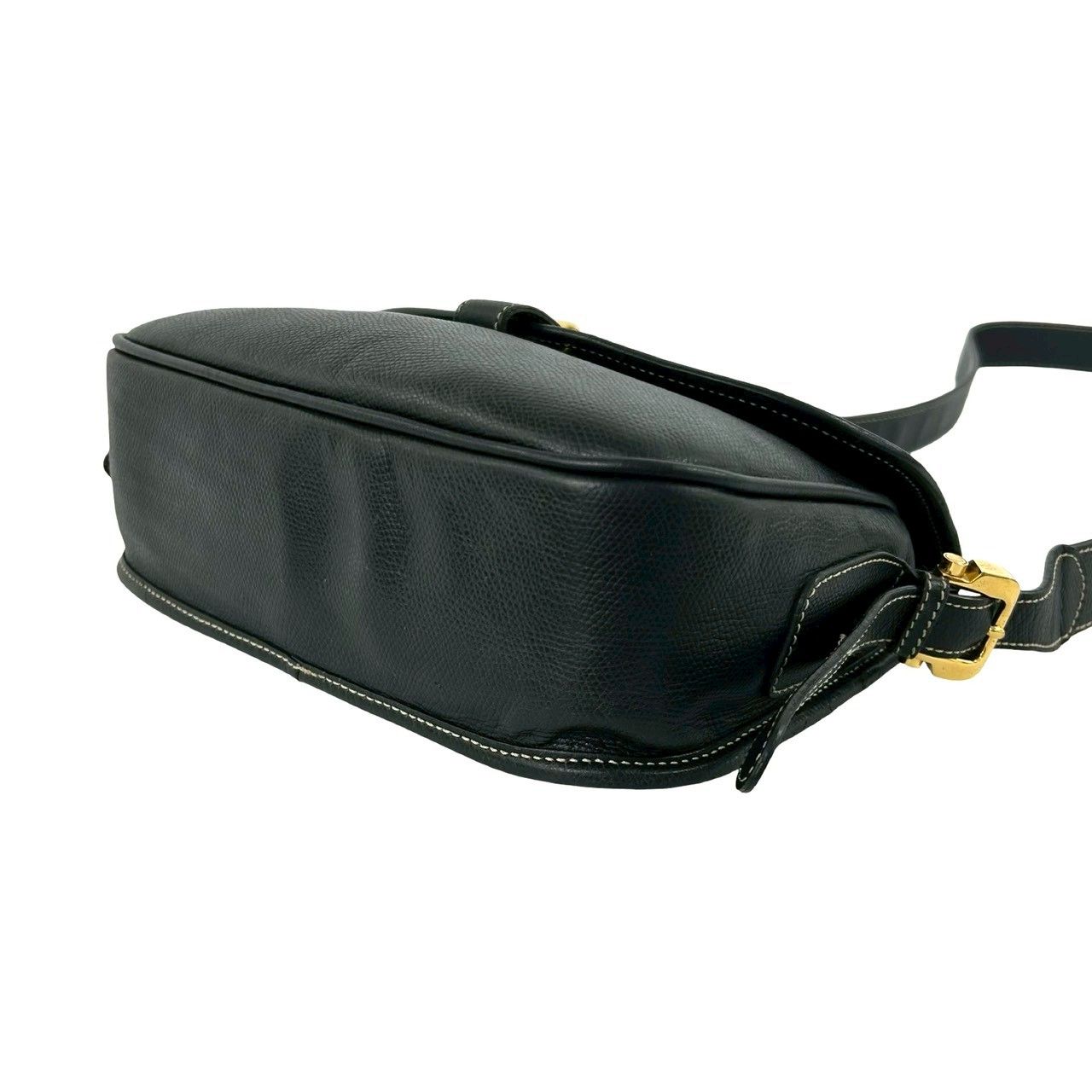 Loewe Vintage Anagram Logo Leather Shoulder Bag Pochette Crossbody Black — view 8