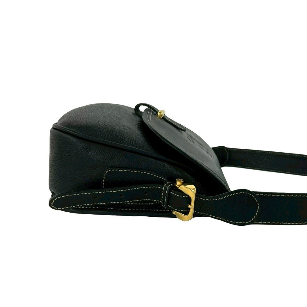 Loewe Vintage Anagram Logo Leather Shoulder Bag Pochette Crossbody Black — view 5