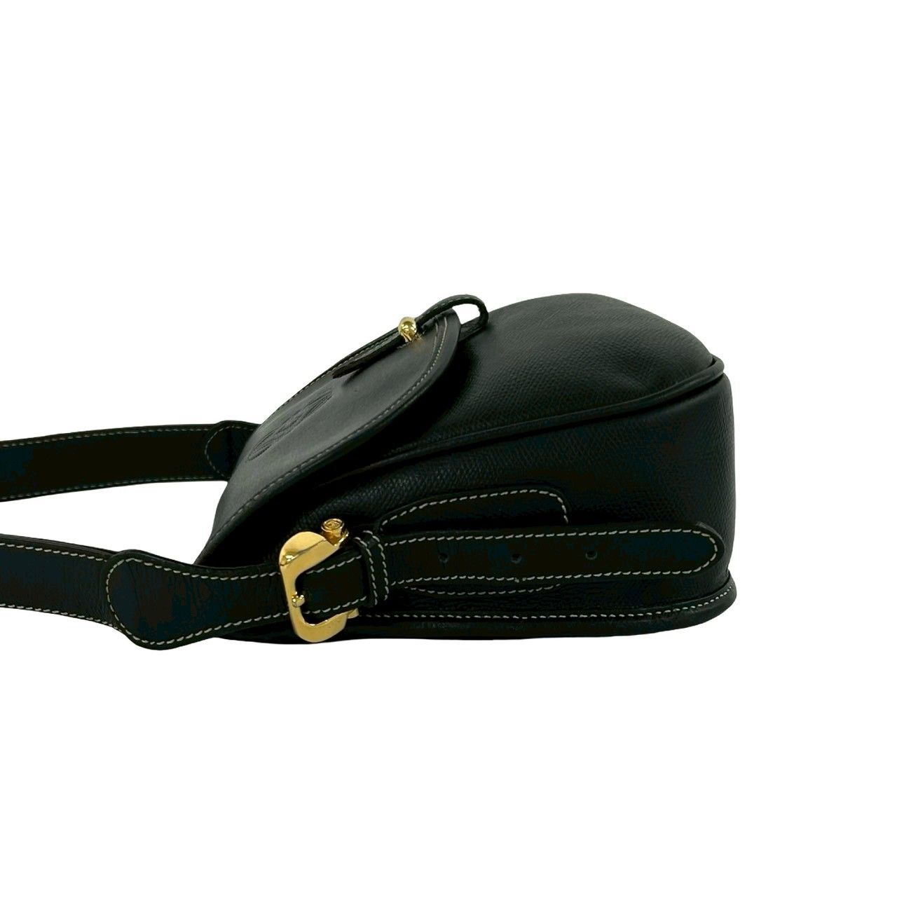 Loewe Vintage Anagram Logo Leather Shoulder Bag Pochette Crossbody Black — view 6