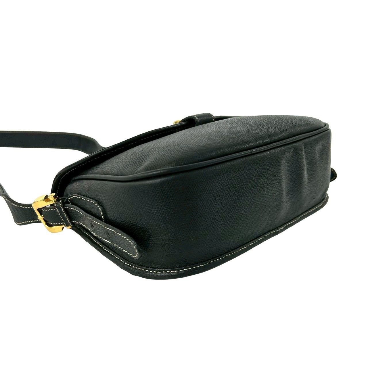 Loewe Vintage Anagram Logo Leather Shoulder Bag Pochette Crossbody Black — view 7